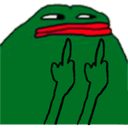 peepo hmm double middle finger