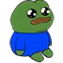 peepo sitting blue shirt